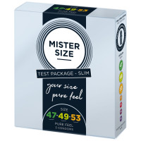 Набір Mister Size - pure feel - 47–49–53 (3 condoms), 3 розміри, товщина 0,05 мм Набір Mister Size - pure feel - 47–49–53 (3 condoms), 3 розміри, товщина 0,05 мм