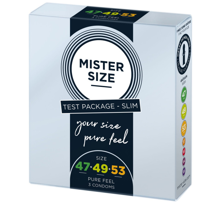 Набор Mister Size - pure feel - 47-49-53 (3 condoms), 3 размера, толщина 0,05 мм