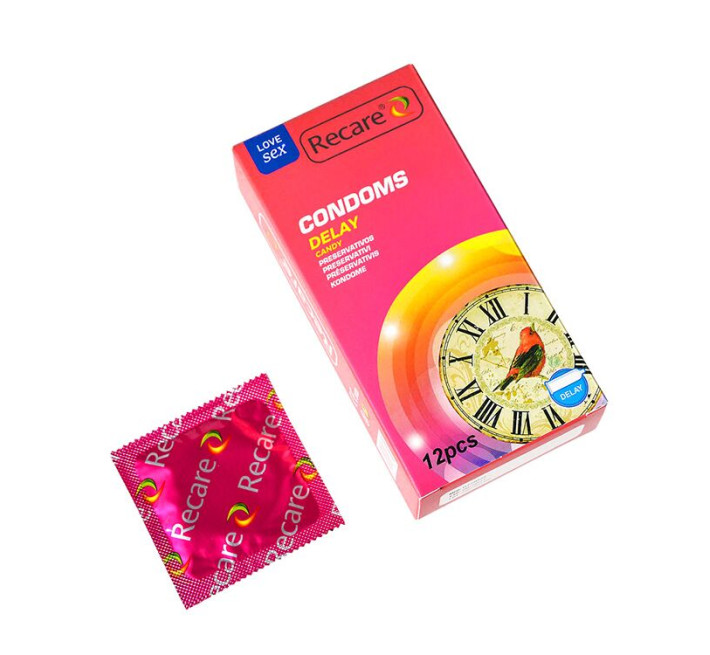 Recare Delay Candy Condoms 12 шт, пролонгувальний ефект, цукерковий аромат