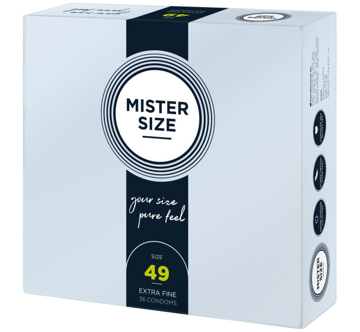 Mister Size - pure feel - 49 (36 condoms), товщина 0,05 мм