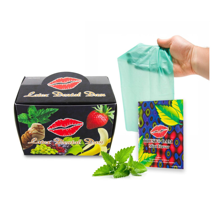 Набір латексних серветок Latex Dental Dams Mint 100 шт