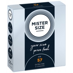 Mister Size – pure feel – 57 (3 condoms), толщина 0,05 мм