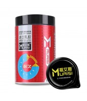 Muaisi Red з підвищеною кількістю змазки та реберцями 0.02 мм, 12 шт