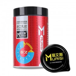 Muaisi Red з підвищеною кількістю змазки та реберцями 0.02 мм, 12 шт