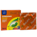 Recare Color Fruit Flavour Condoms 3 шт, аромати: м'ята, банан, полуниця